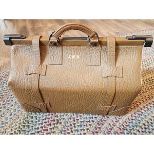 Atg Rare Austrian 1890-1910s Leather Doctors Bag Travel Luggage Gladstone Valise